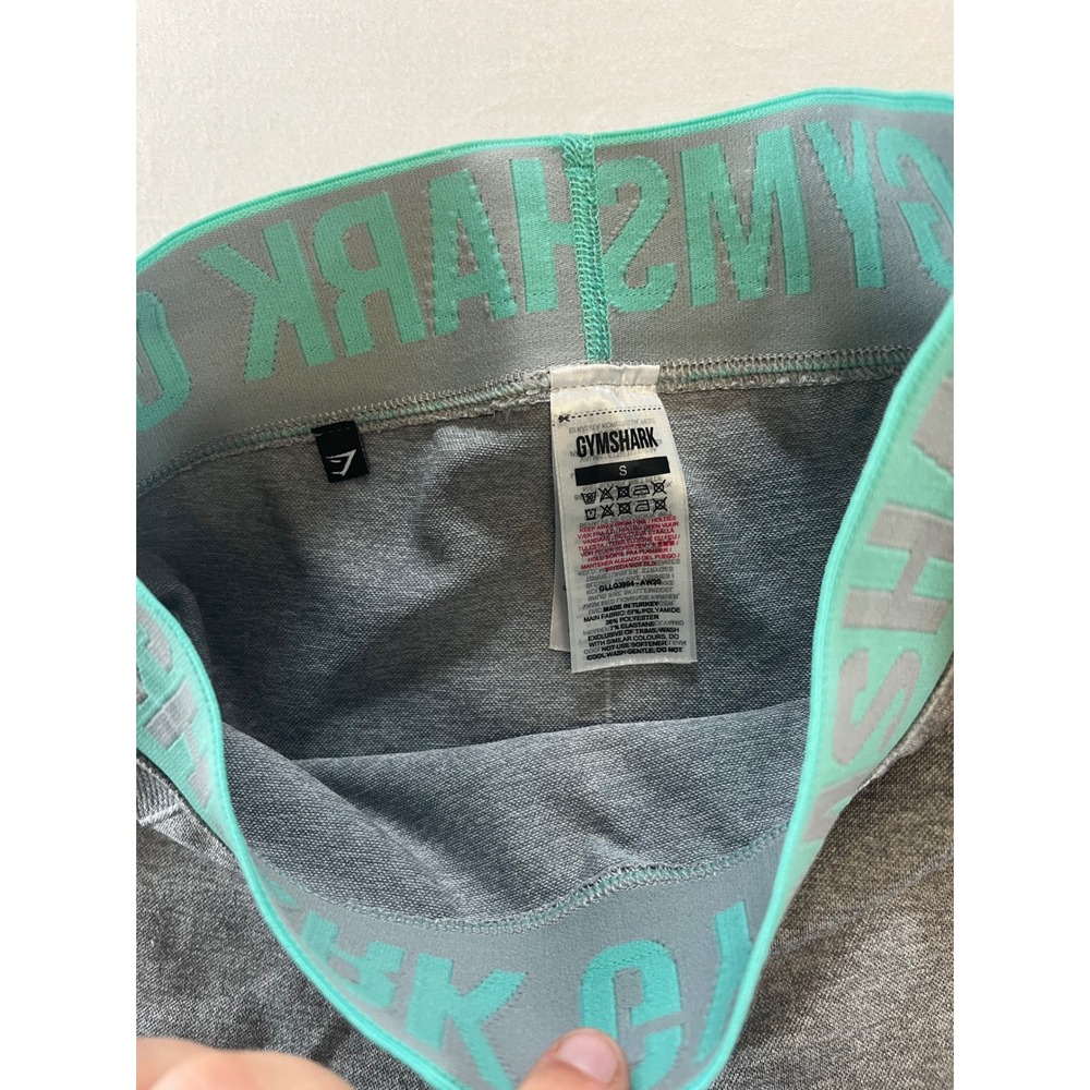 Gymshark Seamless High‎ Waisted Leggings Gray Teal Women's Size S - Picture 4 of 7
